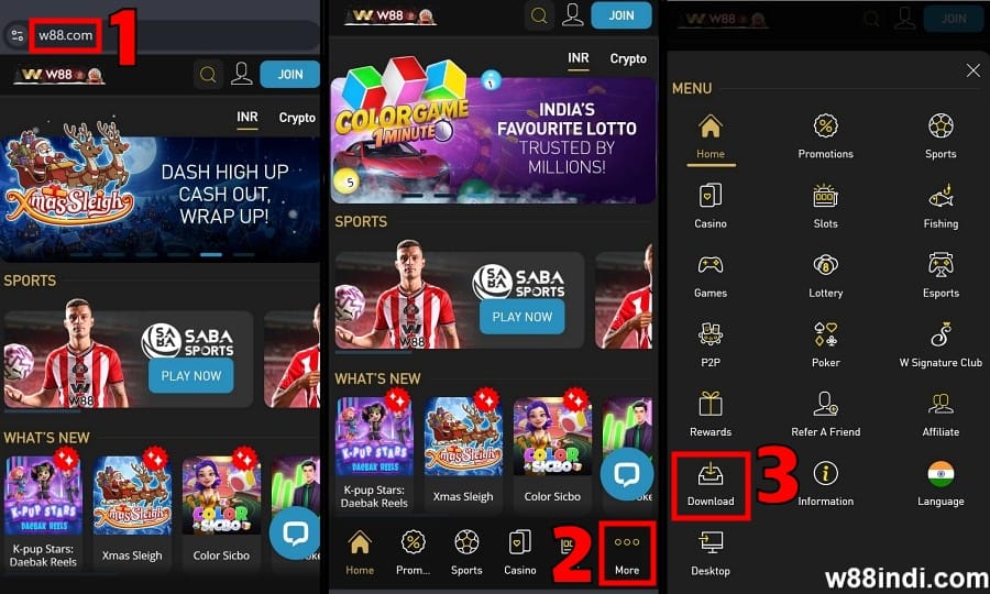 w88 app download step 1