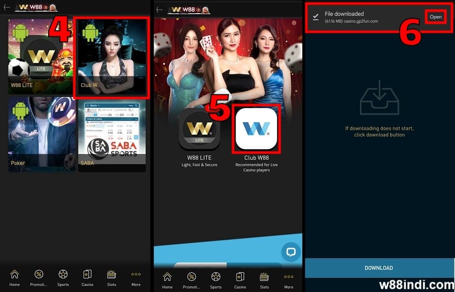 w88 app download step 2