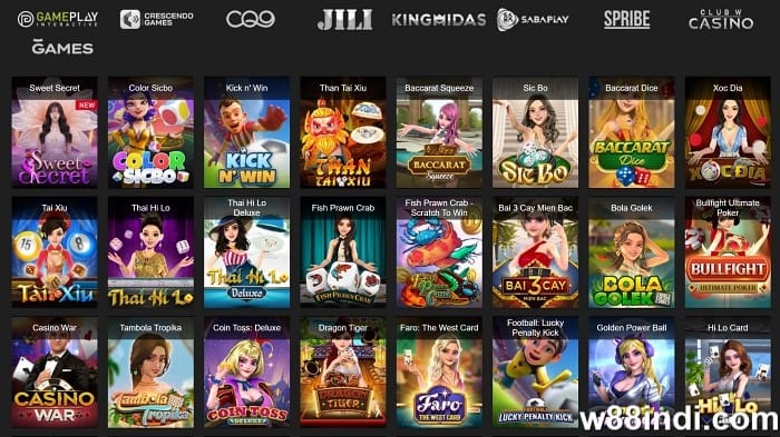 w88 gaming products play virtual games