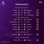 EPL: English Premier League Matchweek 2 Schedule in India