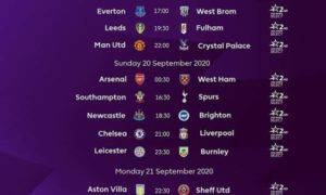 EPL: English Premier League Matchweek 2 Schedule in India