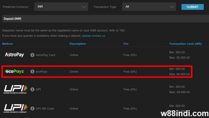 ecopayz alternative upi method