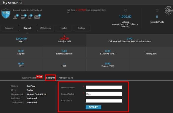 How to ecoPayz deposit + ecoPayz withdrawal India tips