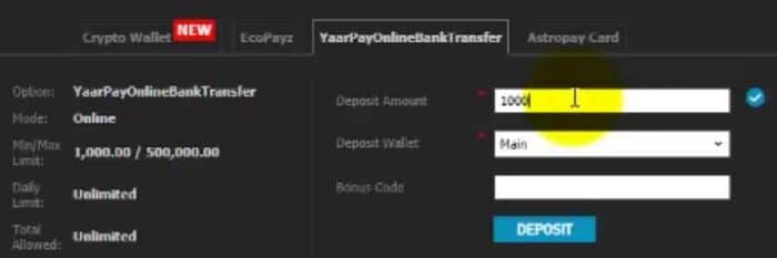 How to W88 deposit bank account - Online bank transfer India