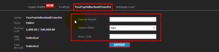How to W88 deposit bank account - Online bank transfer India