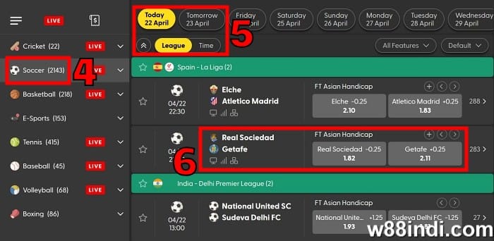 soccer betting online guide step 2