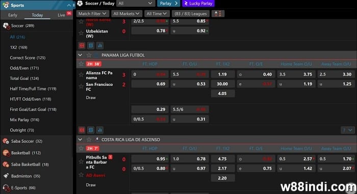 w88 a sports betting updated to saba sports india