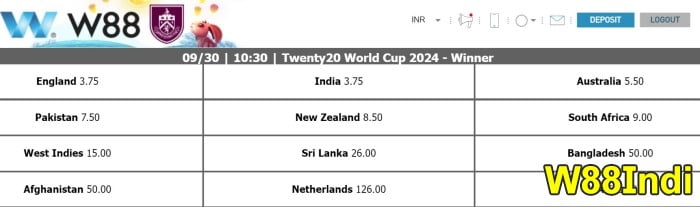 how to play online cricket betting in India w88indi tutorial