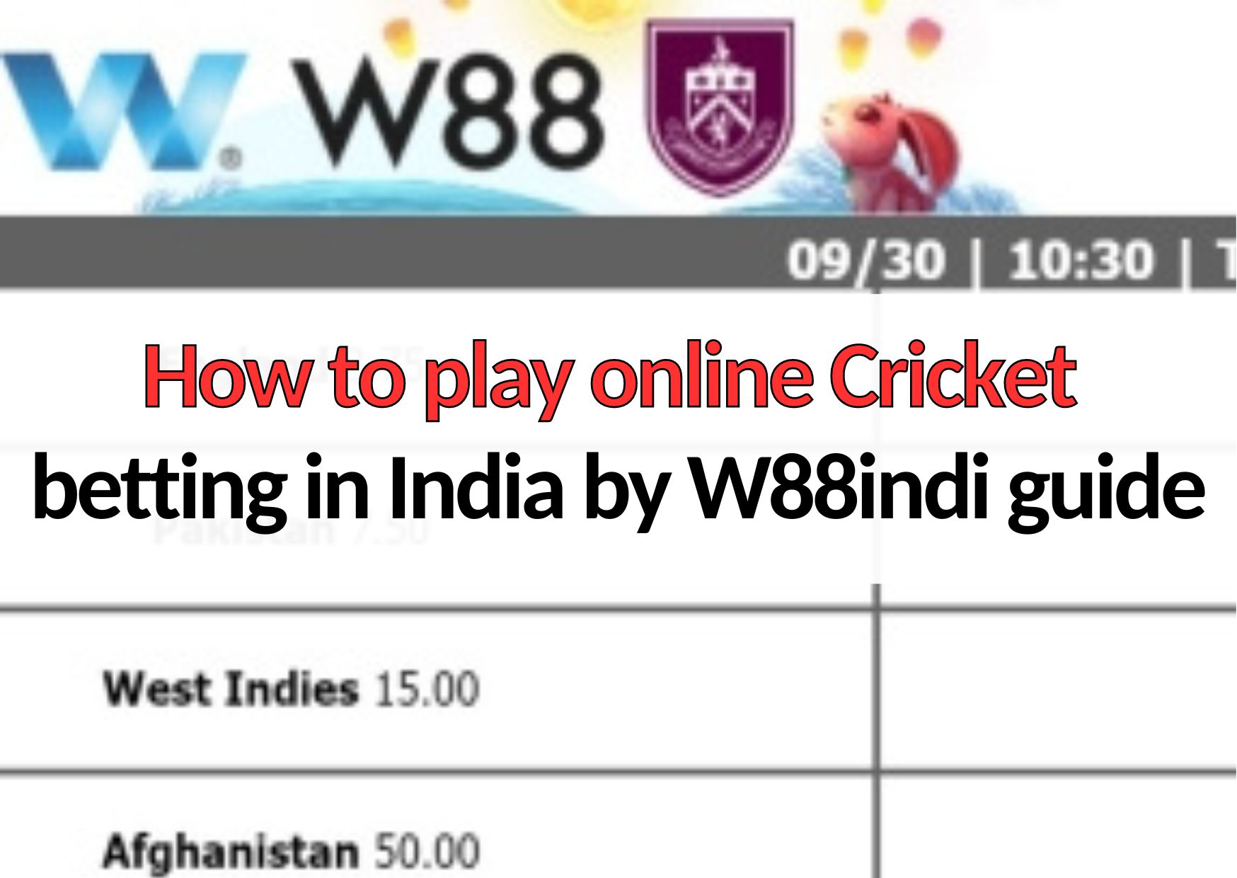 w88indi how to play online cricket betting in india by w88 guide