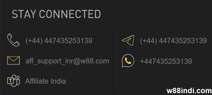 w88 affiliate contact