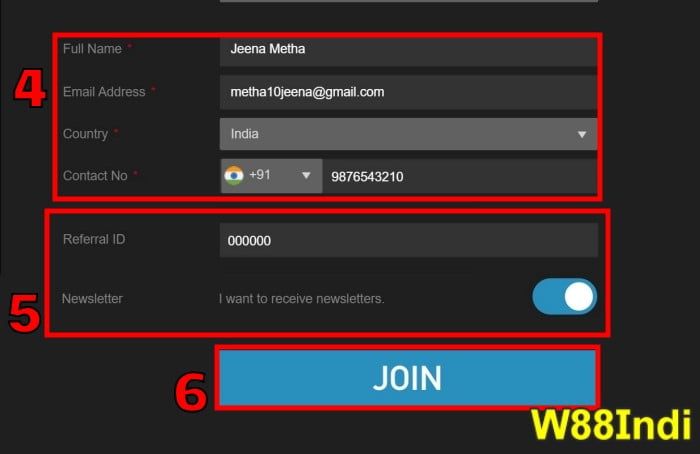 w88indi w88 affiliate program sign up for revenue step 4