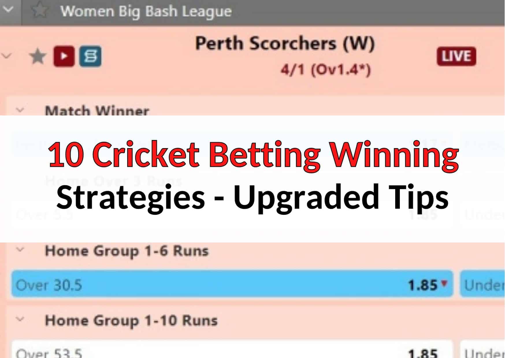 10 Cricket Betting Winning Strategies Pro tips by Experts