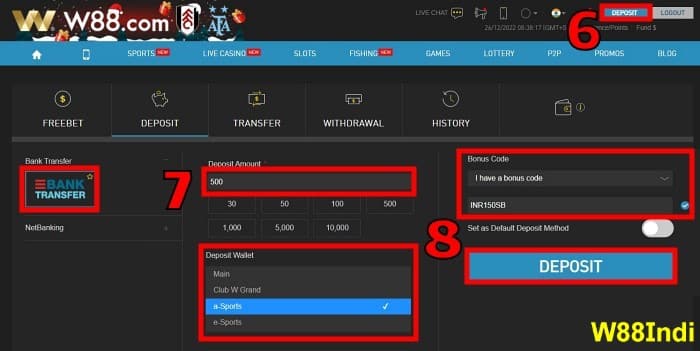 w88-promotion-w88-register-bonus-credit