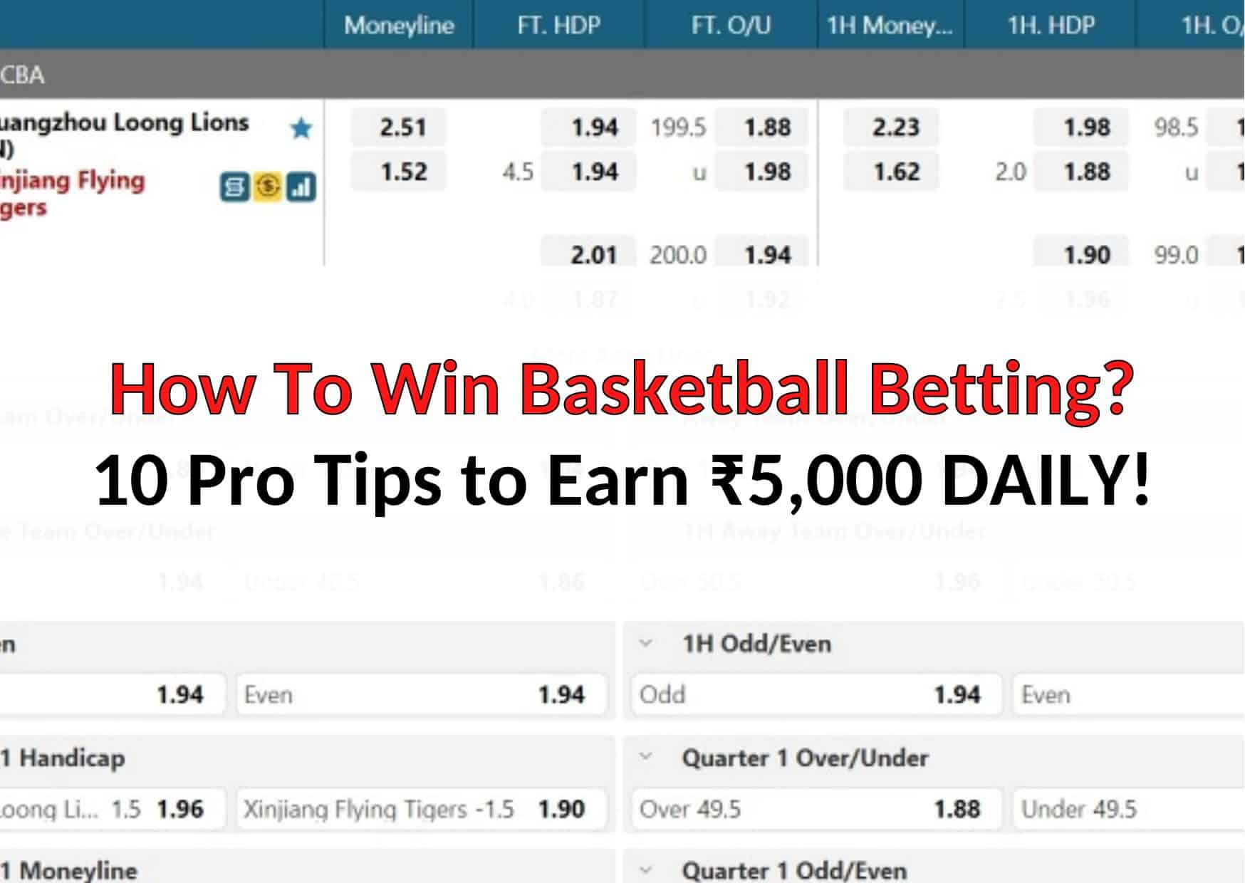 How To Win Basketball Betting & Earn ₹10,000 daily W88indi