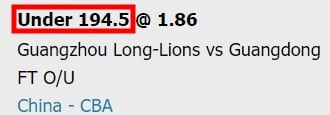 W88 over under basketball betting explained under example2