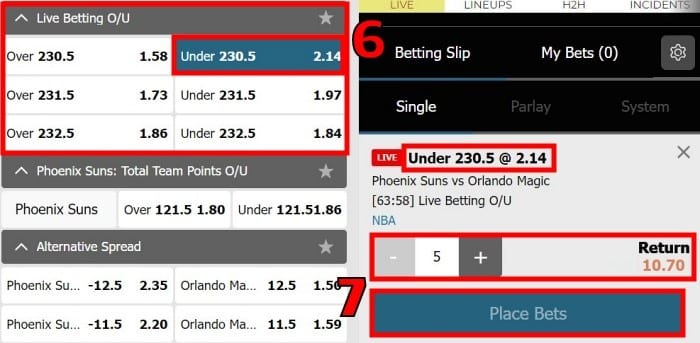 W88 over under basketball betting online