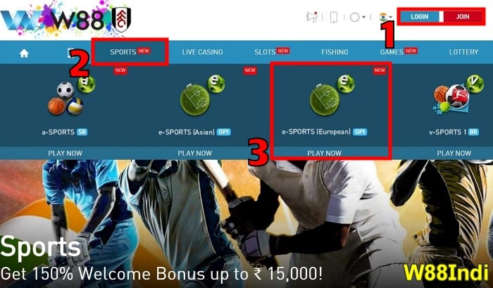 W88 register asian handicap 0 bet in football