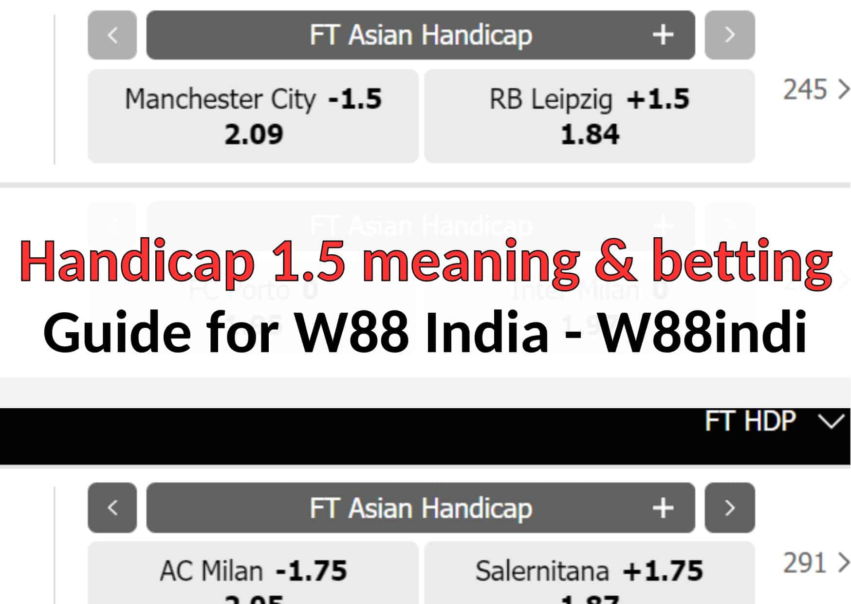 handicap 1 2 0 meaning