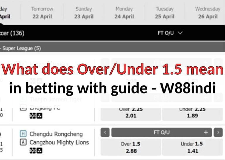 what does over under 1.5 mean in betting