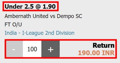 what does under 2.5 mean in betting