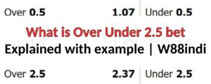 what is over under 2.5 bet in sportsbook