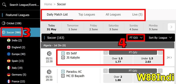 Over Under 1.5 meaning in betting explained