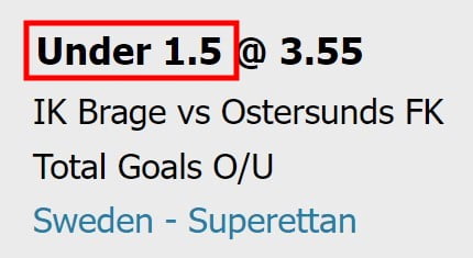 under 1.5 meaning in betting explained