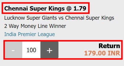w88 cricket betting odds explained outcome 2
