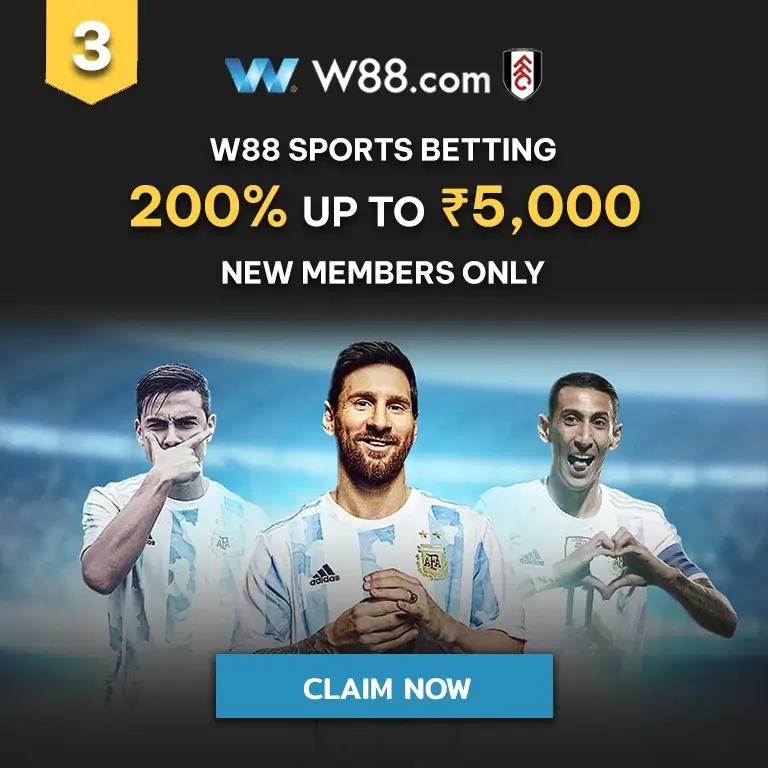 w88 sports betting online official website india 200% welcome bonus up to ₹5,000 on first deposit
