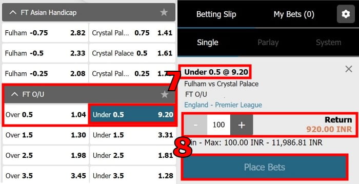 what does over under 0.5 mean in betting w88 sportsbook