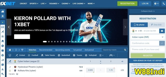 free sign up bonus betting sites in India 1xbet india