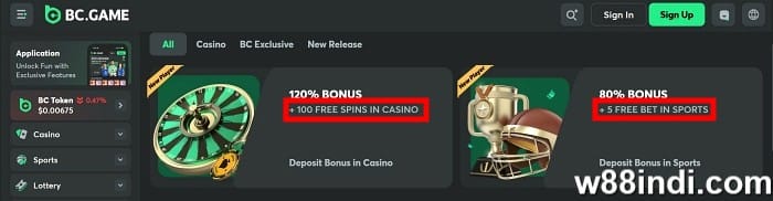 free sign up bonus betting sites in India bc games