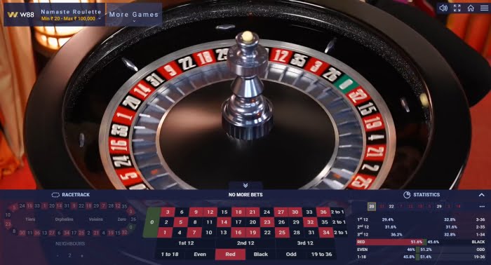 w88 live casino roulette online gameplay India