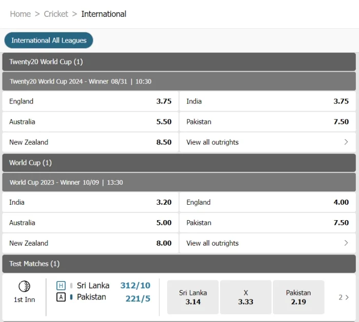 w88 sportsbook cricket sports betting online in India