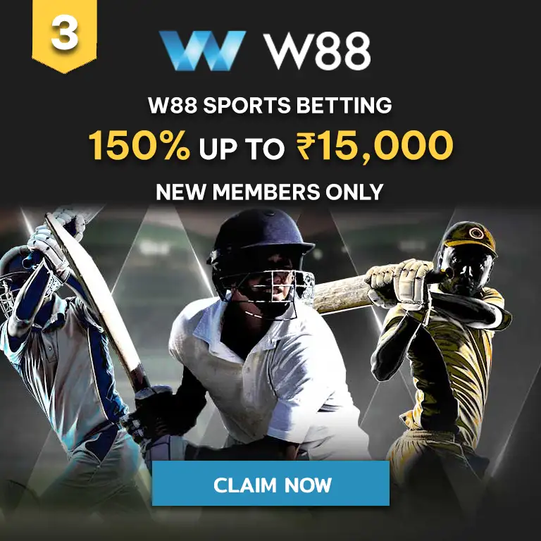 register at w88 India & make your first deposit to win 150% welcome bonus up to ₹15,000 on sports betting online