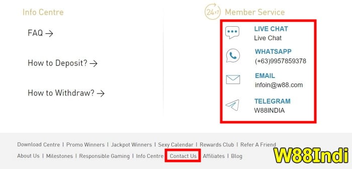 w88 live chat W88 contact agents w88indi tutorial