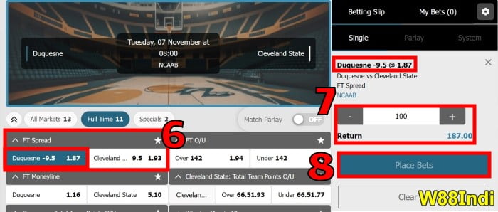 spread betting in basketball w88indi bet guide step 3