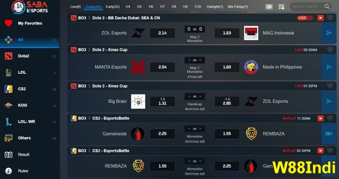 esports betting india w88 esports games in india for betting in esports