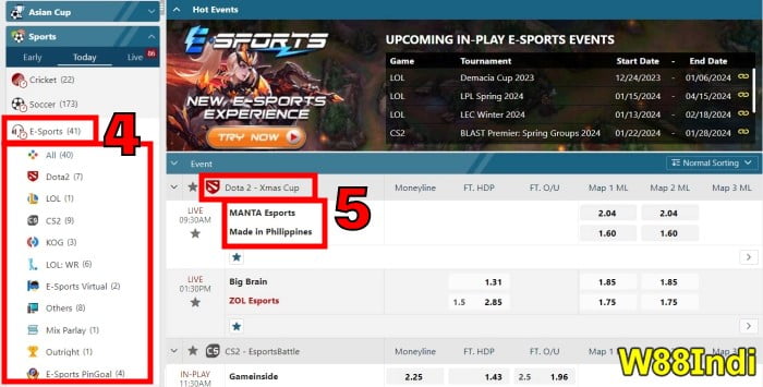 play esports betting india on top esports games with tutorial step 2