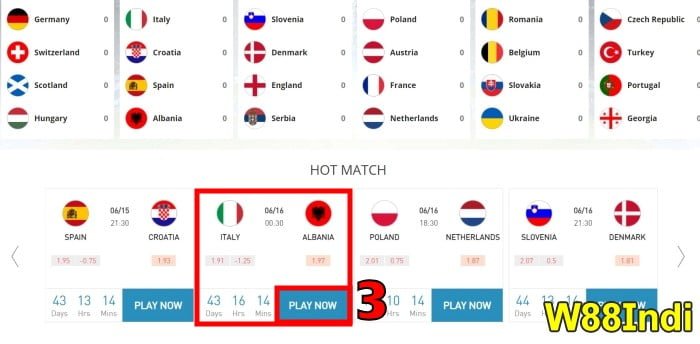 w88 euro 2024 bet on epl matches with w88indi tutorial step 2