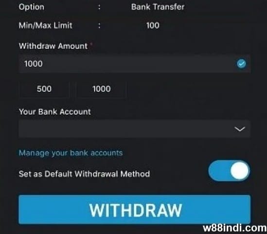 w88 review withdraw