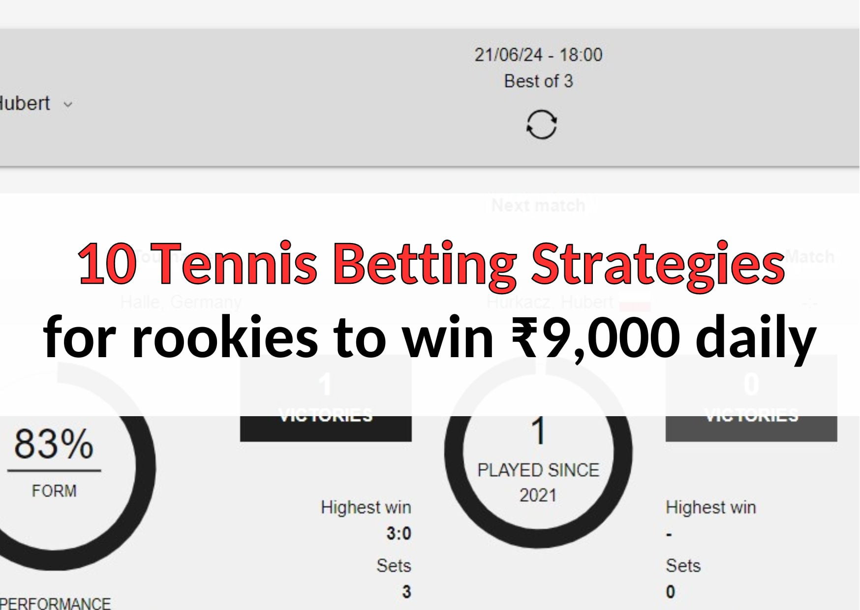 10 Tennis Betting Strategies for rookies to win ₹9,000 daily