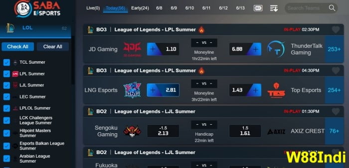league of legends betting w88indi betting guide