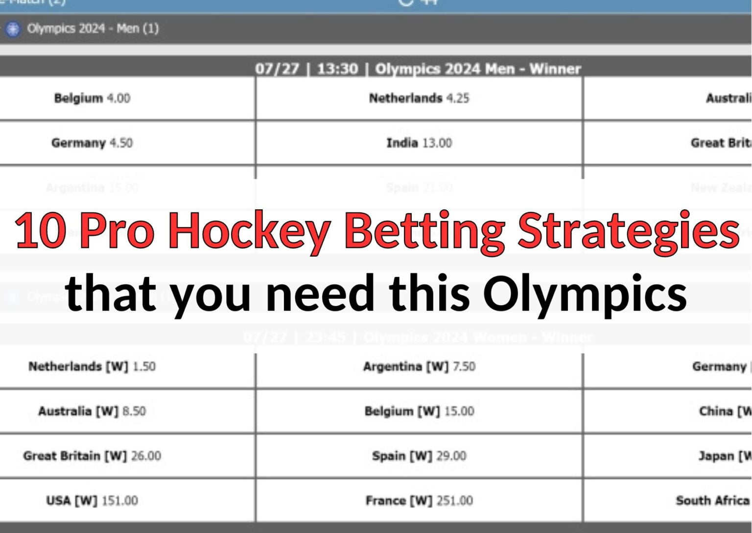 Betting Strategies