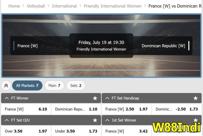 volleyball betting tips and tricks by w88indi experts