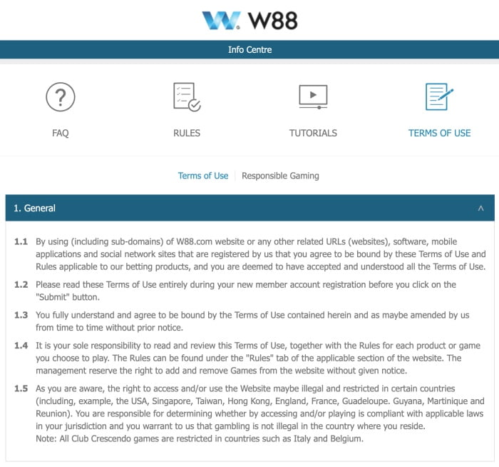 W88 Privacy Policies in India