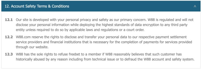 Benefits of W88's Privacy Policies