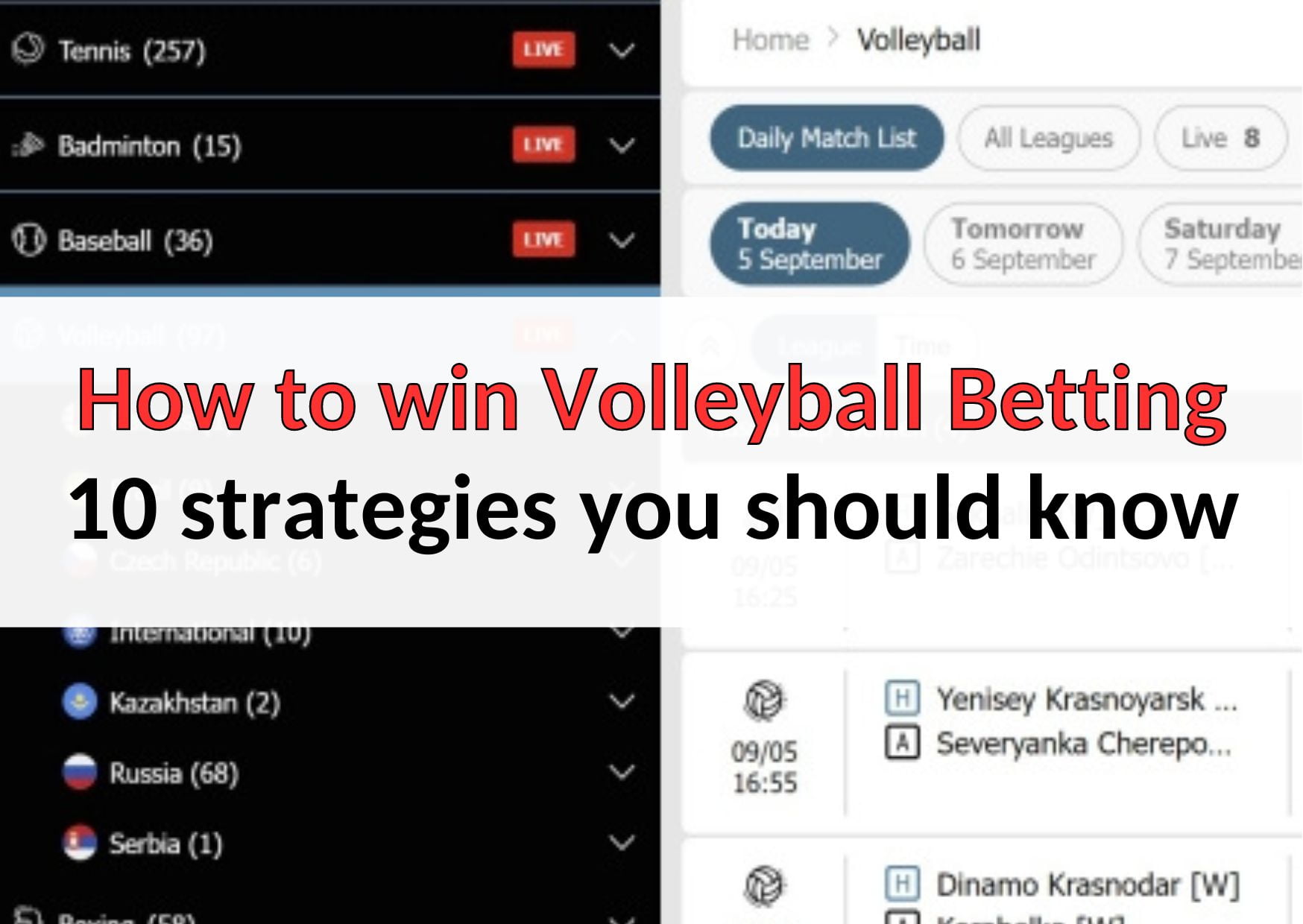 How to win Volleyball Betting