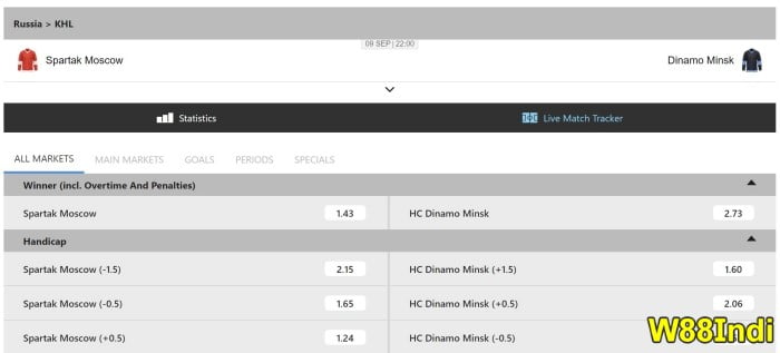 hockey betting tips by w88indi for beginners