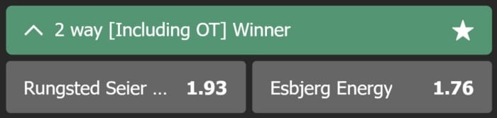hockey betting odds examples from W88 sportsbook